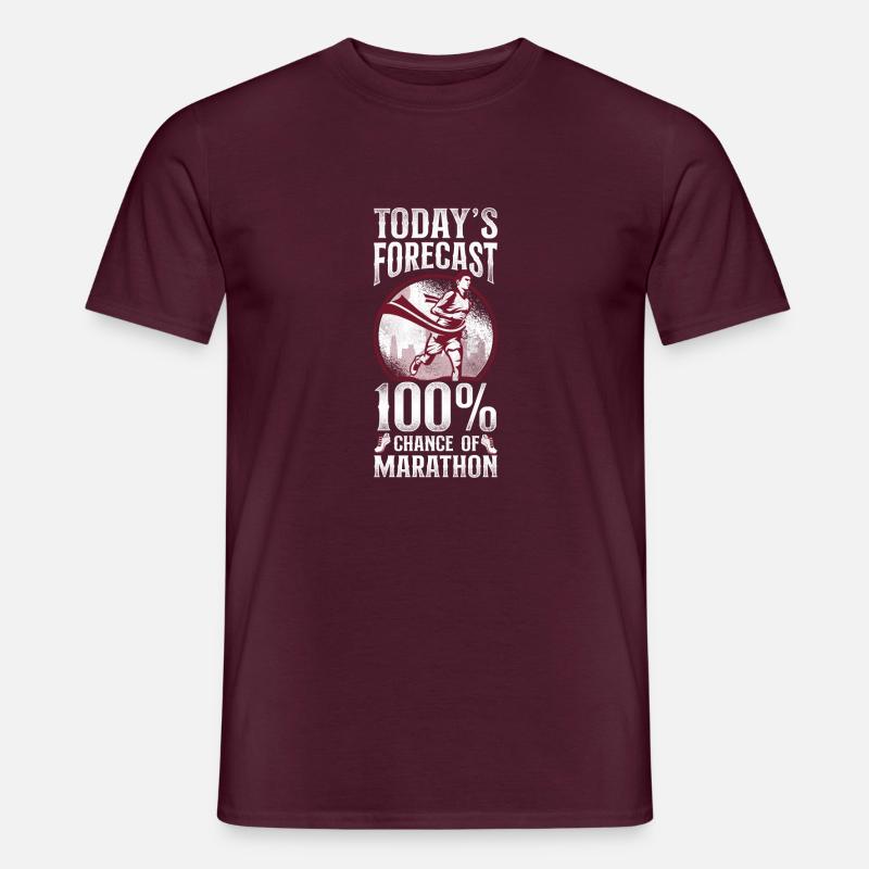 Running Runner Half Marathon - Männer T-Shirt - Ziegelrot