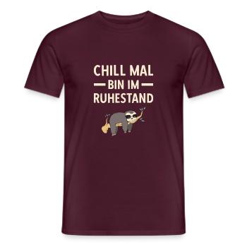 Pensionierung Chill Mal Bin Im Ruhestand Rente - Männer T-Shirt - Ziegelrot - Vorne - AI Model Male 178 light (178cm)