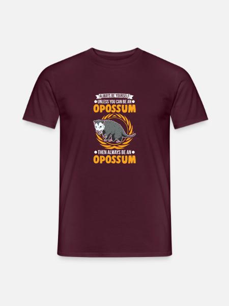 Opossum Geschenk Possum Beutelratte - Männer T-Shirt - Ziegelrot