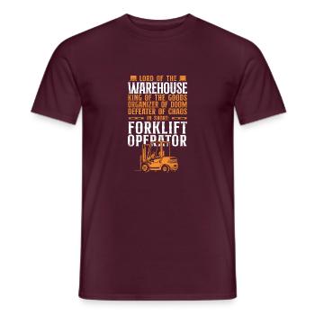 Certified Forklift Truck Operator - Men's T-Shirt - brick red - Front - AI Model Male 178 light (178cm)
