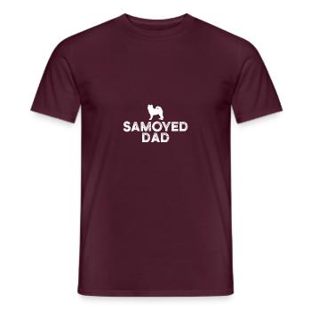 Samojede Papa - Männer T-Shirt - Ziegelrot - Vorne - AI Model Male 178 light (178cm)