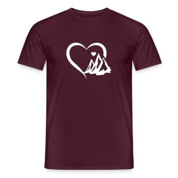 Escalade Randonnée en montagne Cœur de montagne - T-shirt homme - rouge brique - Devant - AI Model Male 178 light (178cm)