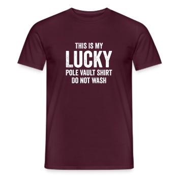 Saut à la perche amusant Saut à la perche - T-shirt homme - rouge brique - Devant - AI Model Male 178 light (178cm)