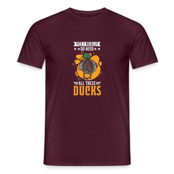 Duck Gift Duck Duck Breeder - Men's T-Shirt - brick red - Front - AI Model Male 178 light (178cm)