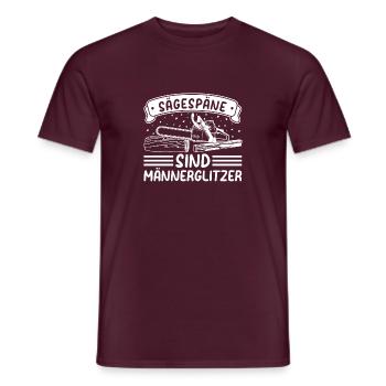 Sägespäne sind Männerglitzer - Waldarbeiter Holzfä - Männer T-Shirt - Ziegelrot - Vorne - AI Model Male 178 light (178cm)
