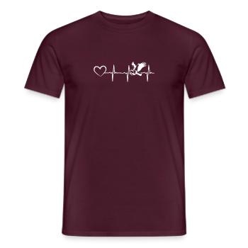 Eagle Heartbeat Heart Eagle Bird Lover Bald Eagle - Männer T-Shirt - Ziegelrot - Vorne - AI Model Male 178 light (178cm)