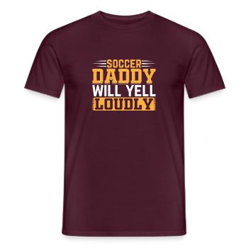 Daddy Soccer Referee - Soccer Daddy criera fort - T-shirt homme - rouge brique - Devant - AI Model Male 178 light (178cm)