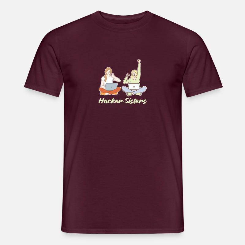 Entwickler Coder Programmierer Hacker - Männer T-Shirt - Ziegelrot