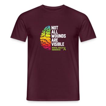 Psicologia Psicologo Cervello - T-shirt uomo - mattone - Fronte - AI Model Male 178 light (178cm)