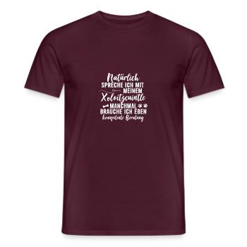Natürlich spreche Ich mit mein Xoloitzcuintle - Männer T-Shirt - Ziegelrot - Vorne - AI Model Male 178 light (178cm)