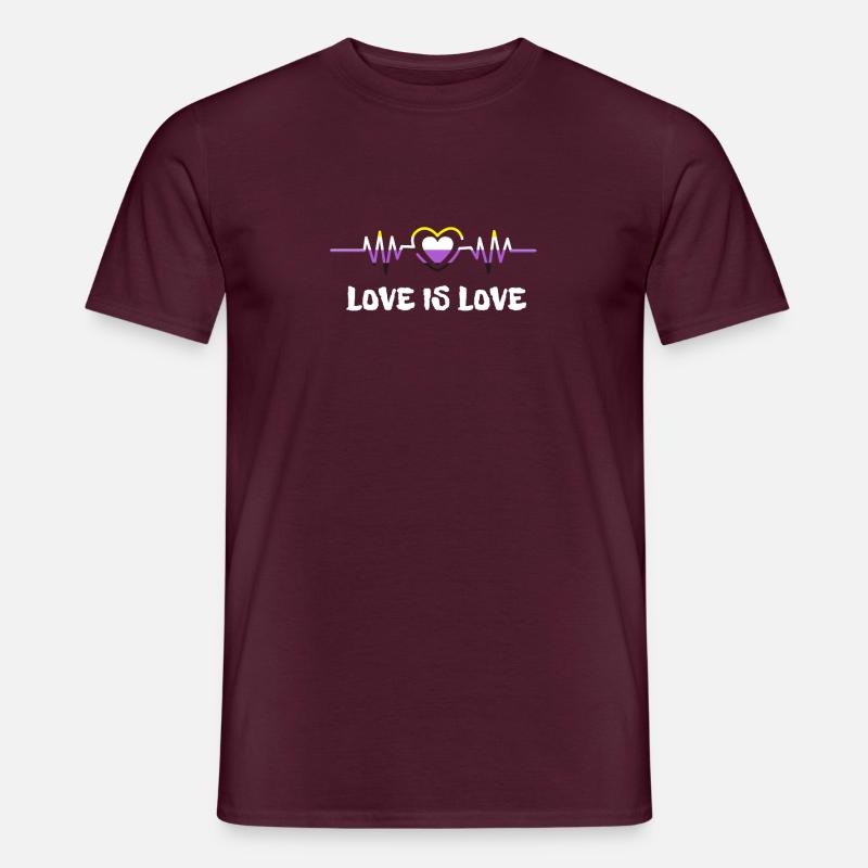 Non Binary Gender Flagge Geschenk - Männer T-Shirt - Ziegelrot