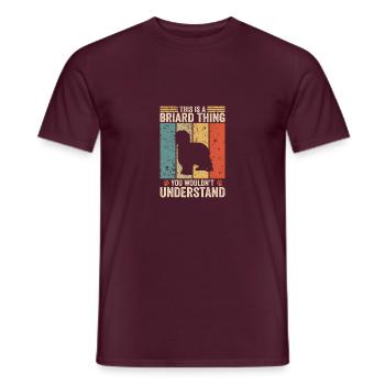 This is a Briard thing - Männer T-Shirt - Ziegelrot - Vorne - AI Model Male 178 light (178cm)