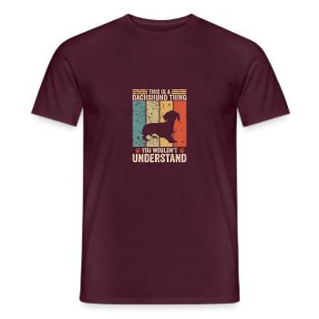 This is a Dachshund thing - Männer T-Shirt - Ziegelrot - Vorne - AI Model Male 178 light (178cm)
