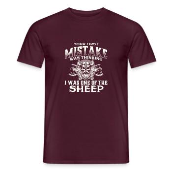 One Of The Sheep - Viking Warrior Norse Mythology - Men's T-Shirt - brick red - Front - AI Model Male 178 light (178cm)