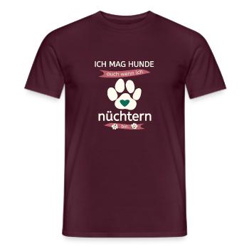 Dog lovers fasting - Men's T-Shirt - brick red - Front - AI Model Male 178 light (178cm)