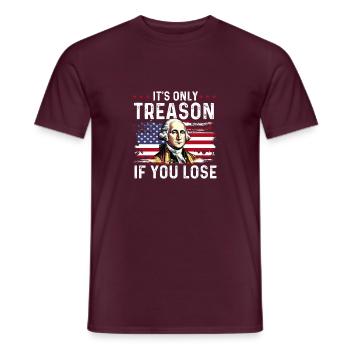 Ce n’est qu’une trahison si vous perdez - 4 juillet - T-shirt homme - rouge brique - Devant - AI Model Male 178 light (178cm)