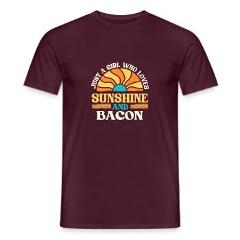 Mädchen, das Sonnenschein Und Speck Liebt - BBQ Lover - Männer T-Shirt - Ziegelrot - Vorne - AI Model Male 178 light (178cm)