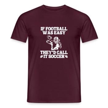 Football Americano Football Allenatore di Football - T-shirt uomo - mattone - Fronte - AI Model Male 178 light (178cm)