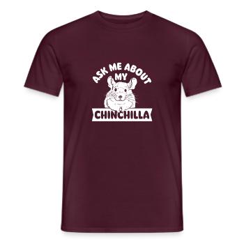 Frag mich nach meinem Chinchilla - Nagetier-Liebhaber - Männer T-Shirt - Ziegelrot - Vorne - AI Model Male 178 light (178cm)