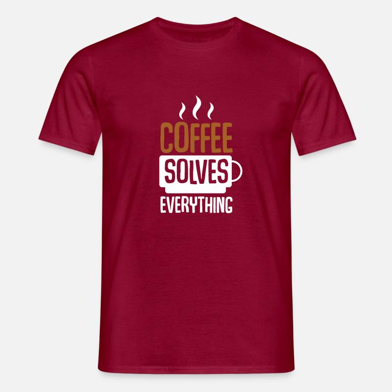 Coffee Solves Everything - Men's T-Shirt - brick red