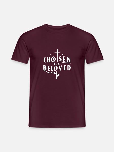 Auserwählt und geliebt - Männer T-Shirt - Ziegelrot