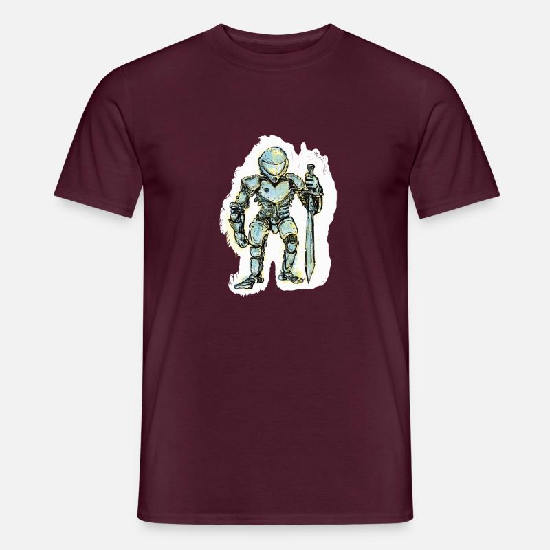 Der Ritter des Multiversums - Männer T-Shirt - Ziegelrot