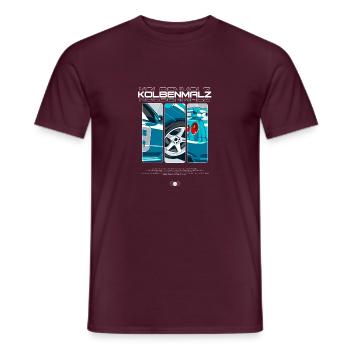 Skyline - Männer T-Shirt - Ziegelrot - Vorne - AI Model Male 178 light (178cm)