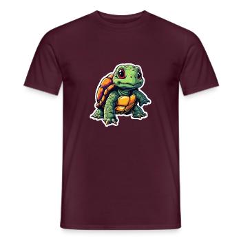 TURTLE - Men's T-Shirt - brick red - Front - AI Model Male 178 light (178cm)