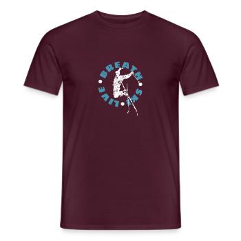 Skifahren Enthusiast Silhouette Design Skiing - Men's T-Shirt - brick red - Front - AI Model Male 178 light (178cm)