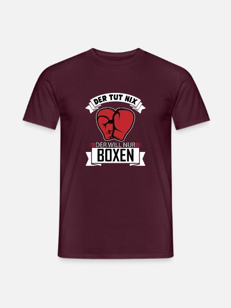 Der tut nix der will nur Boxen lustiges Geschenk - Männer T-Shirt - Ziegelrot