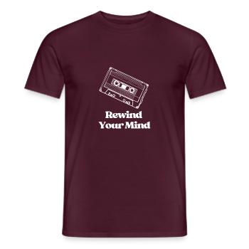 Rewind Your Mind - Men's T-Shirt - brick red - Front - AI Model Male 178 light (178cm)