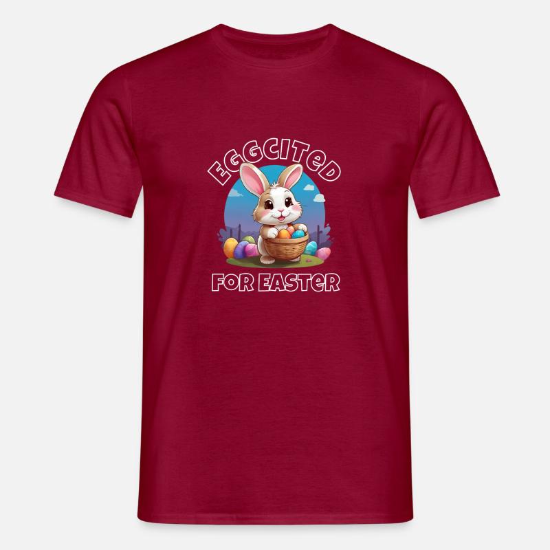 Eggcited for Easter - Men's T-Shirt - brick red