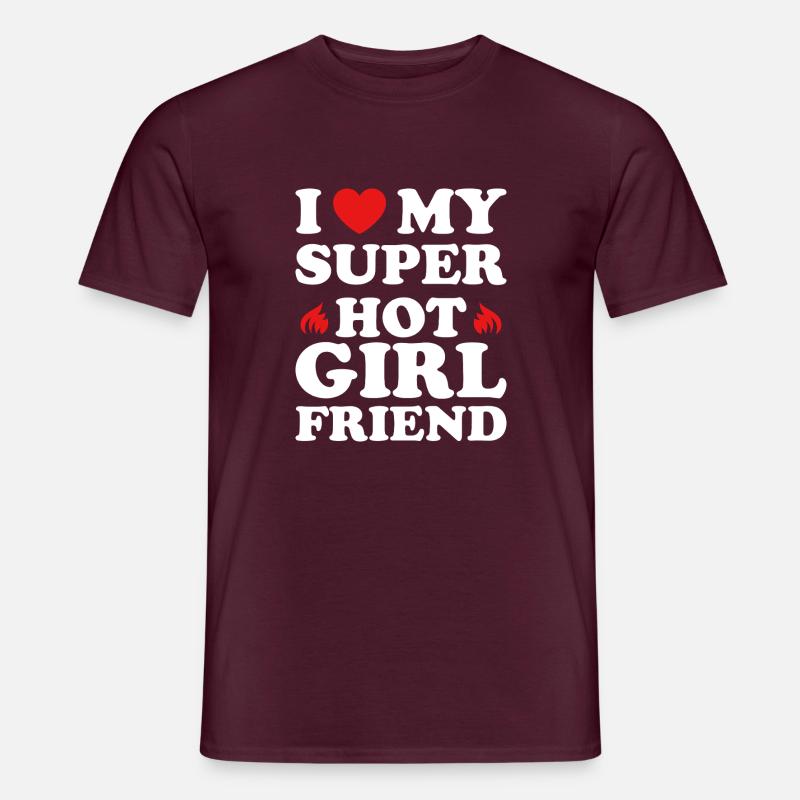 girlfriend1 Zeichenfläche 1 - Männer T-Shirt - Ziegelrot