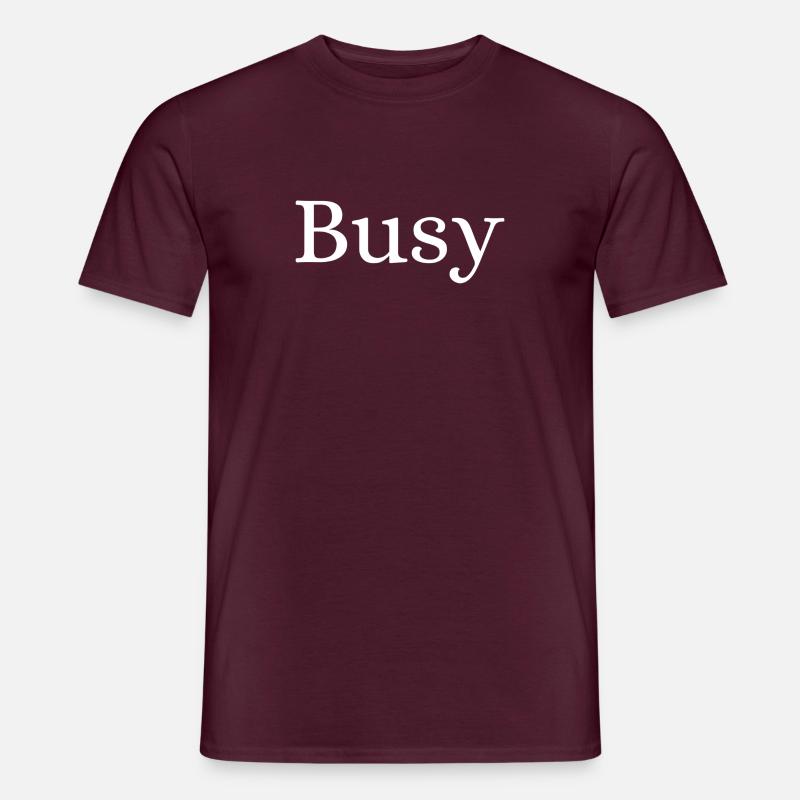 Beschäftigt - Männer T-Shirt - Ziegelrot