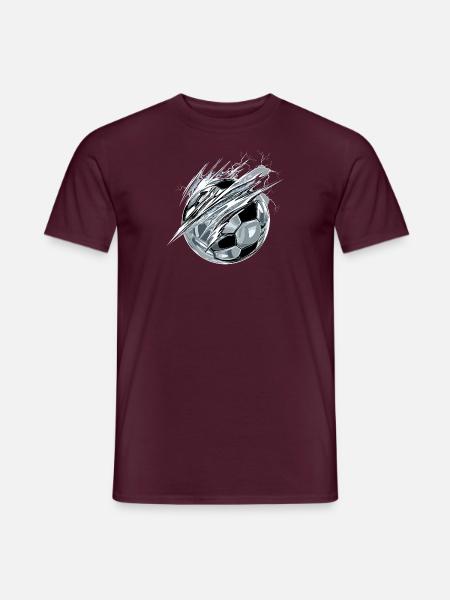 Ball Fußball Soccer Jugendfußball Trainer Geschenk - T-shirt herr - tegelröd