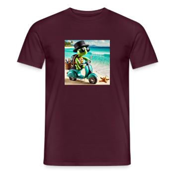 Beach villain - Men's T-Shirt - brick red - Front - AI Model Male 178 light (178cm)