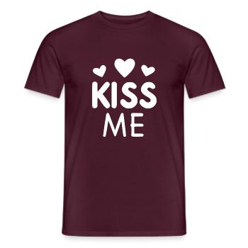 Kiss Me - Men's T-Shirt - brick red - Front - AI Model Male 178 light (178cm)