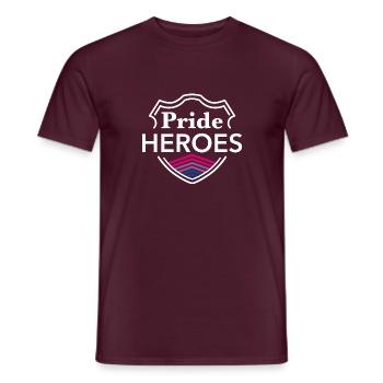 PrideHeroes Bisexual Flag - Männer T-Shirt - Ziegelrot - Vorne - AI Model Male 178 light (178cm)