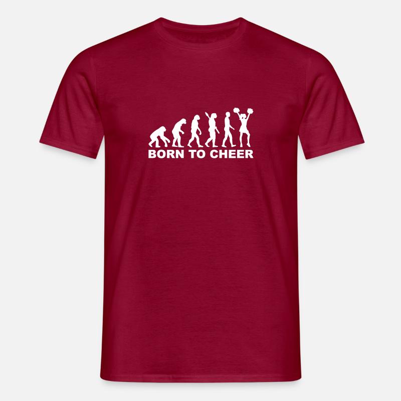 Evolution Cheerleading - Männer T-Shirt - Ziegelrot