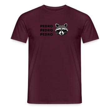 Lustiges Waschbär T-Shirt Pedro - Männer T-Shirt - Ziegelrot - Vorne - AI Model Male 178 light (178cm)