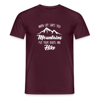 Climbing - climbing - gift - Men's T-Shirt - brick red - Front - AI Model Male 178 light (178cm)