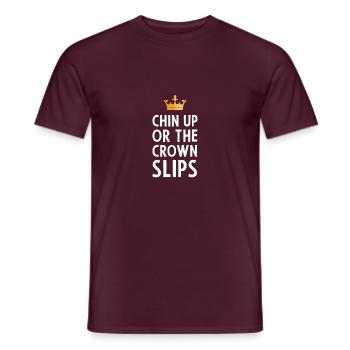 Chin Up gift for Princess - Men's T-Shirt - brick red - Front - AI Model Male 178 light (178cm)