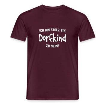 Ich bin Stolz ein Dorfkind zu sein - Männer T-Shirt - Ziegelrot - Vorne - AI Model Male 178 light (178cm)