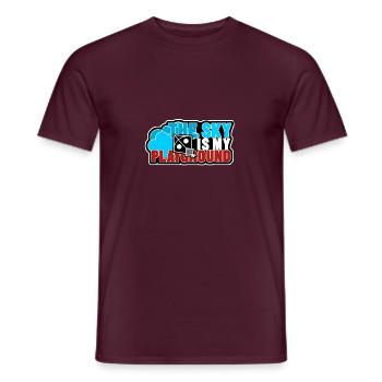 the sky is my playground - Männer T-Shirt - Ziegelrot - Vorne - AI Model Male 178 light (178cm)