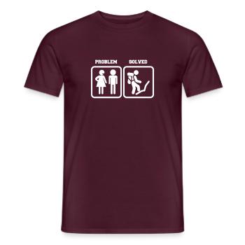 Klettern - Lustig - Bergsteigen - Geschenk - Männer T-Shirt - Ziegelrot - Vorne - AI Model Male 178 light (178cm)