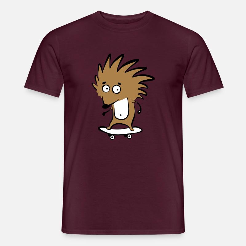 Skate-Igel "Knut H. Heckmann" - Männer T-Shirt - Ziegelrot