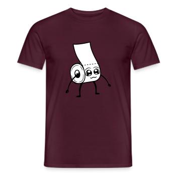 klopapier maennchen suess niedlich klein gesicht l - Männer T-Shirt - Ziegelrot - Vorne - AI Model Male 178 light (178cm)