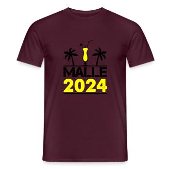 malle 2024 - Männer T-Shirt - Ziegelrot - Vorne - AI Model Male 178 light (178cm)
