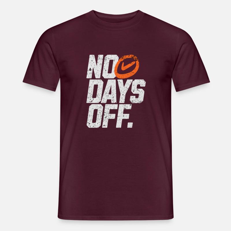 Pas de jours de conception de motivation - T-shirt homme - rouge brique