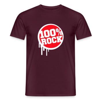 100% Percent Musique Rock Timbre Graffiti Drops - T-shirt homme - rouge brique - Devant - AI Model Male 178 light (178cm)